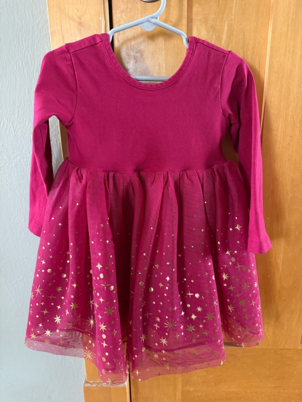 Girls' Long Sleeve Tulle Star Dress